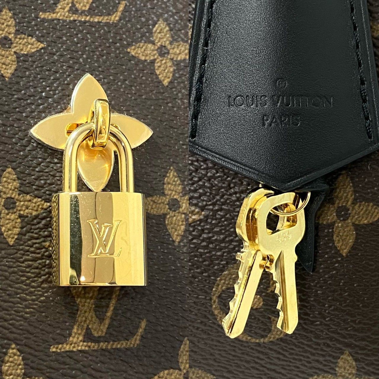 Y【LOUIS VUITTON】フラワー ジップド トート MM モノグラム M44347