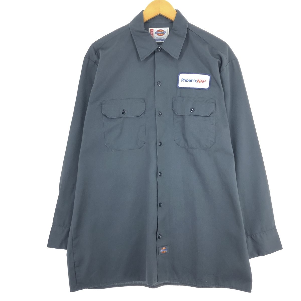 古着 ディッキーズ Dickies 長袖 ワークシャツ メンズL/eaa445004