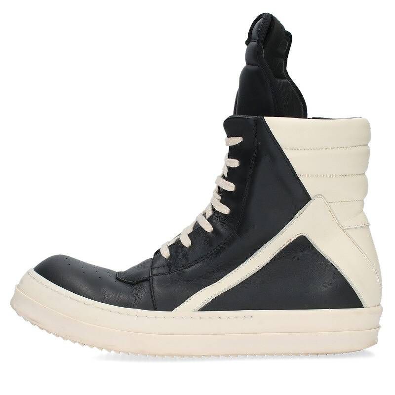 確実正規品　rick owens ジオバス　GEOBASKET 41 レザー リックオウエンス GEOBASKET ジオバスケットレザーハイカット