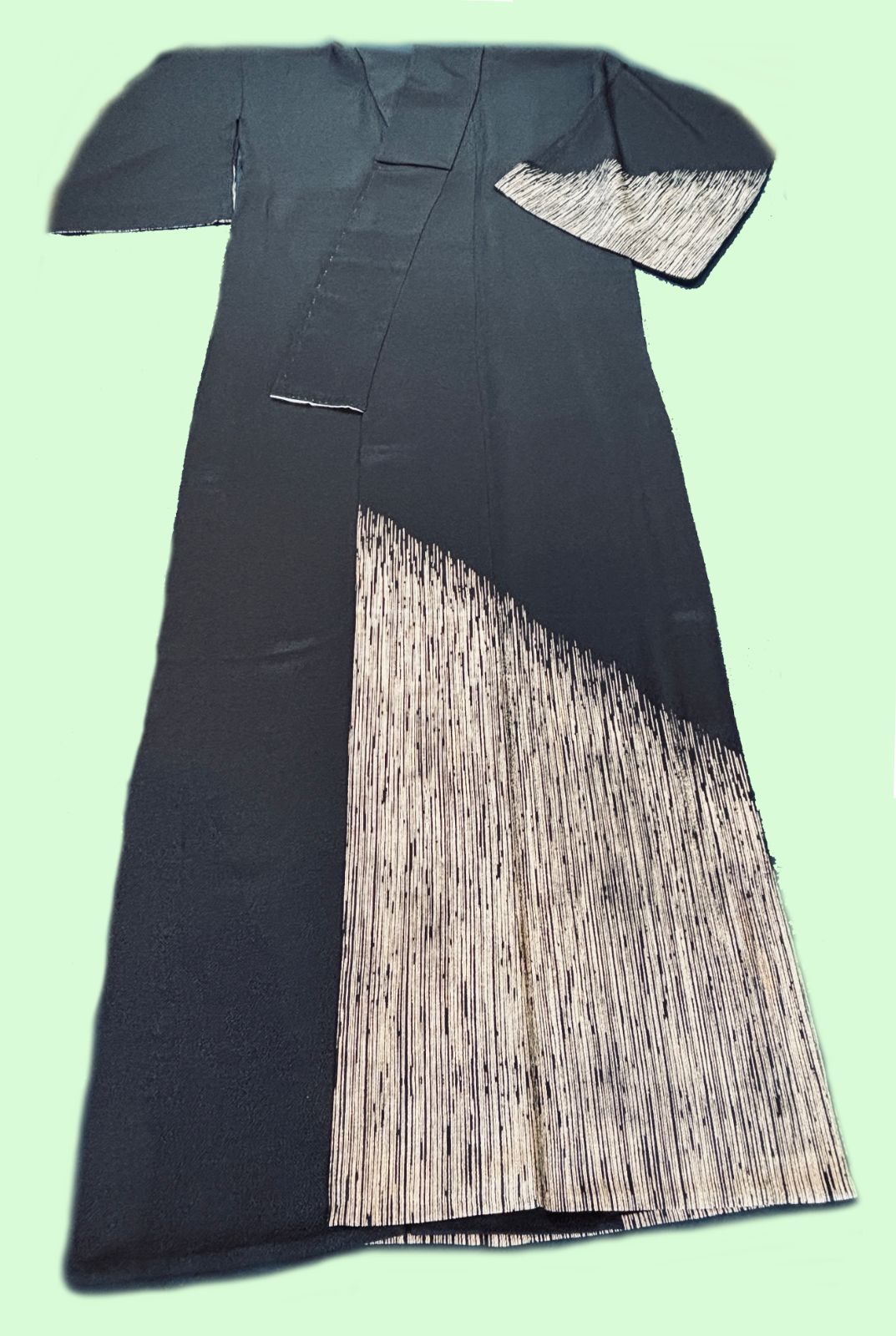 黒縮緬 附下単衣きもの