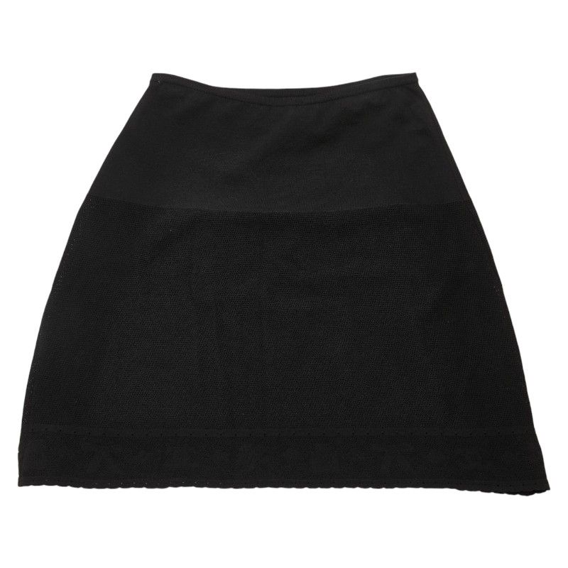 シャネル スカート サイズ 34 P20910V01267 ブラック コットン ポリエステル レディース CHANEL 1-0233099