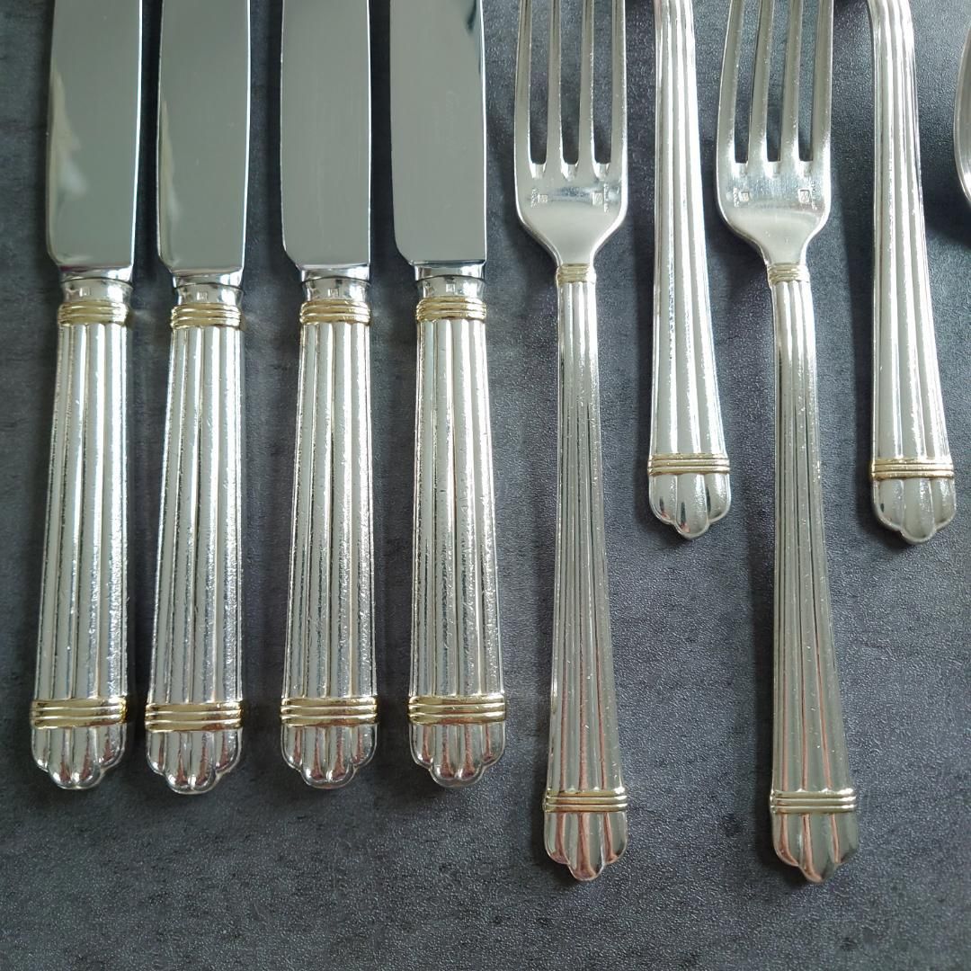 クリストフル アリアゴールドリング テーブルサイズ 12点