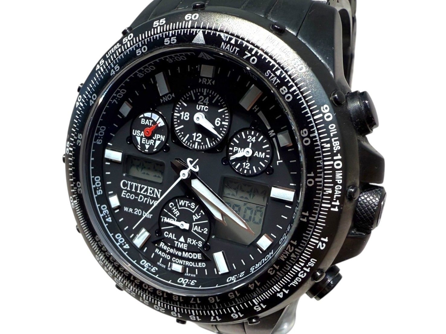 時計 CITIZEN PROMASTER Eco-Drive U600-T011560 Citizen Promaster Eco-Drive Chronograph Black Titanium Watch