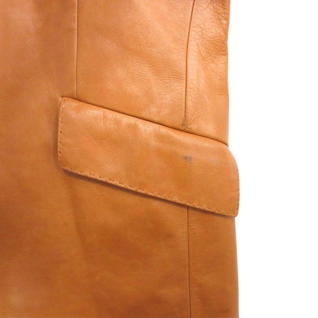 ポールスミス PAUL SMITH Colleciton カウレザー テーラードジャケット ブレザー 3B 牛革 総裏 茶 ブラウン M KANDAIZUMI_COM