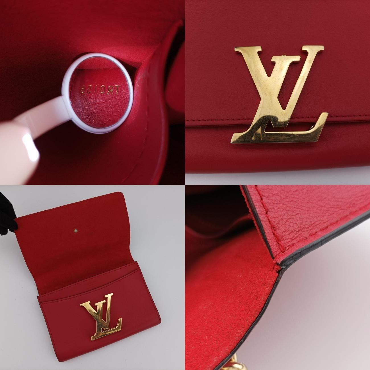 ルイヴィトンLouis VuittonルイーズMMレッドレザーM41280TR0156