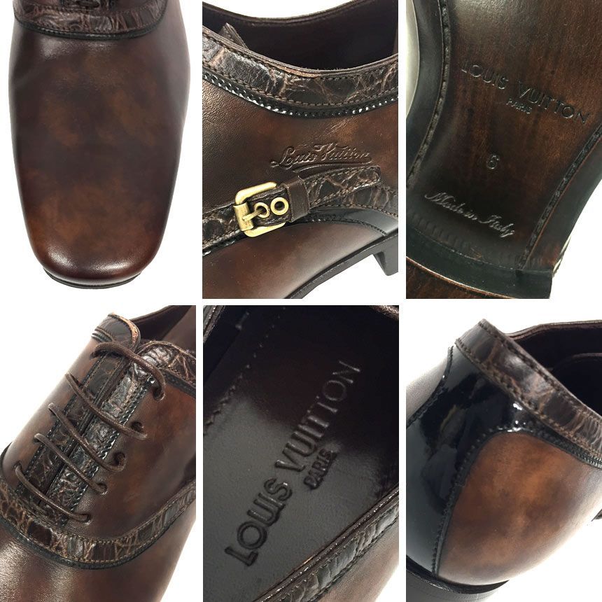 ルイヴィトンレースアップドレスシューズメンズ6サイズaq7791