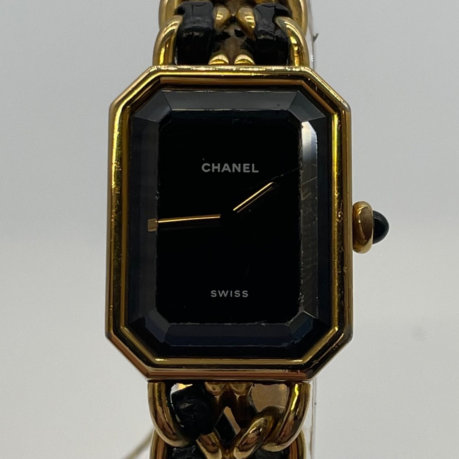 □CHANEL シャネル H0001 プルミエールL クォーツ レディース 稼働品 