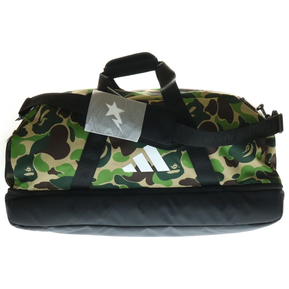 adidas アディダス ×A BATHING APE BAPE DUFFLE BAG アベイシングエイプ カモフラージュ 迷彩ダッフルバッグ カーキ JY8236