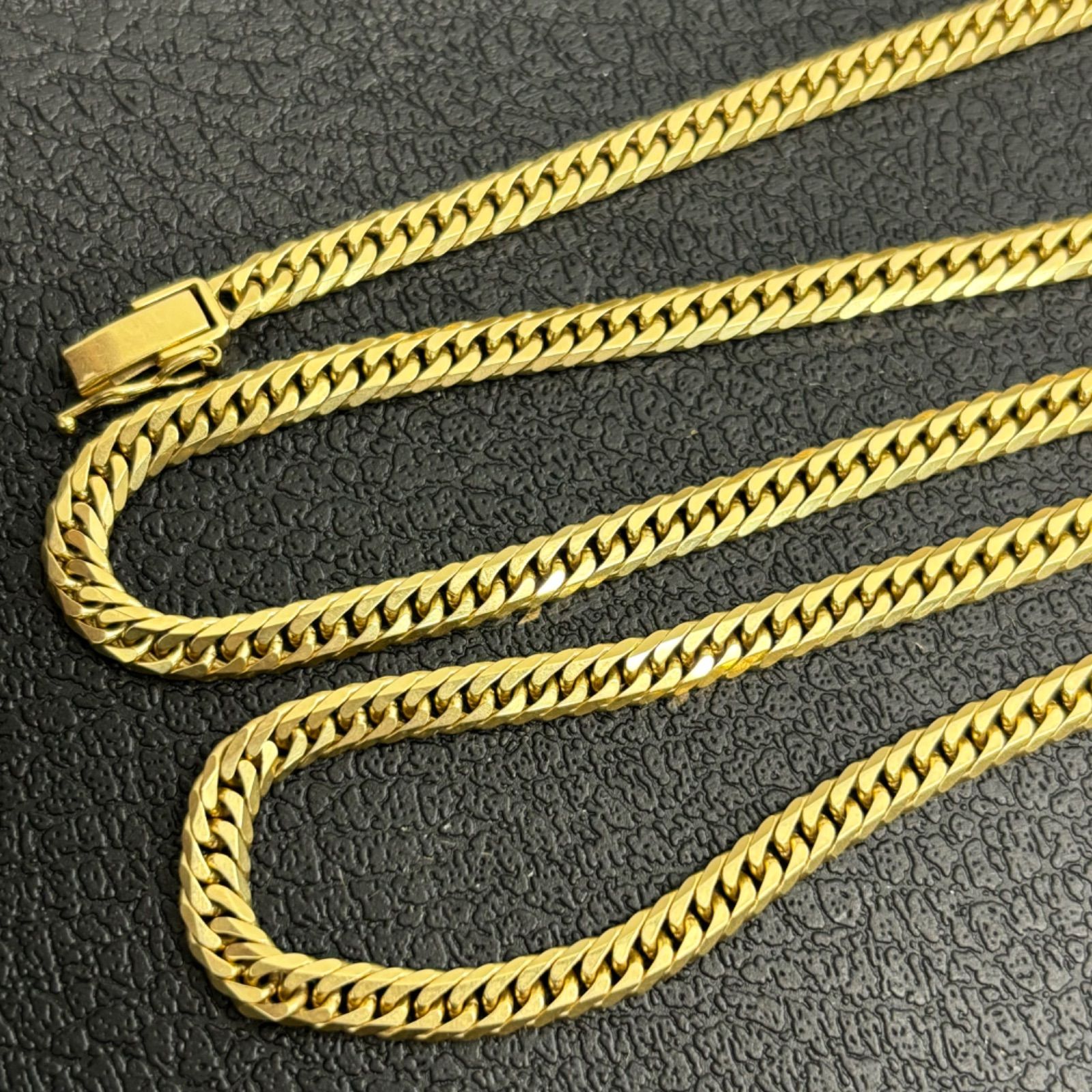 (C6-46)K18 喜平 ネックレス 6面 ダブル ホールマーク 750 C6-46)K18 喜平 ネックレス 6面 ダブル ホールマーク 750