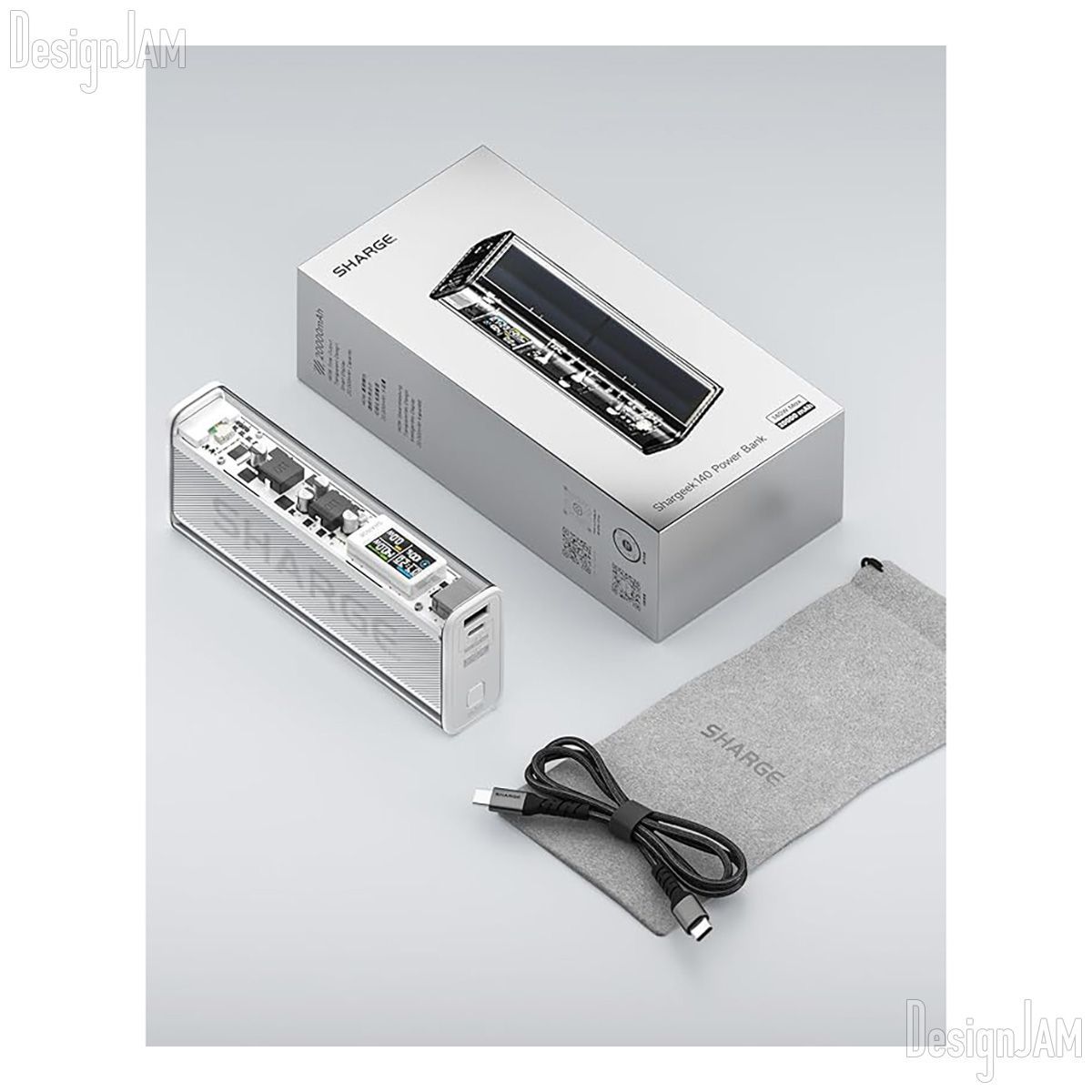 DJ24000092 SHARGE SHARGEEK 140Wモバイルバッテリー 20 000mAh スマートディスプレイ搭載