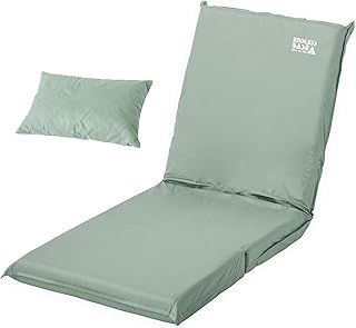 ENDLESS-BASS 車中泊マット キャンプマット 3way 幅60cm 厚さ8cm 枕 撥水 レジャー スモーキーグリーン 15210095 79781