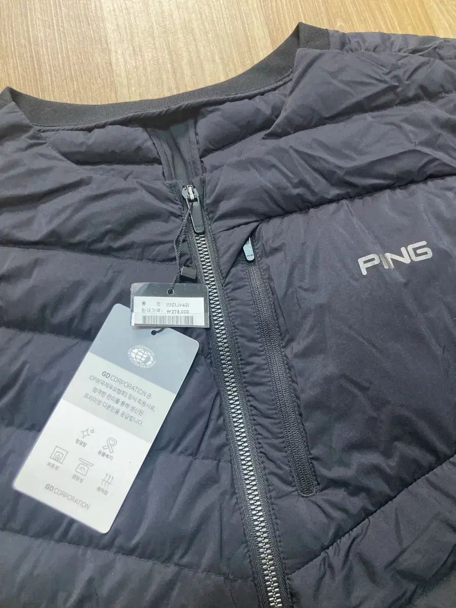 未着用 新品 110 メンズ Ping ゴルフウェア 軽量 ダウンベスト