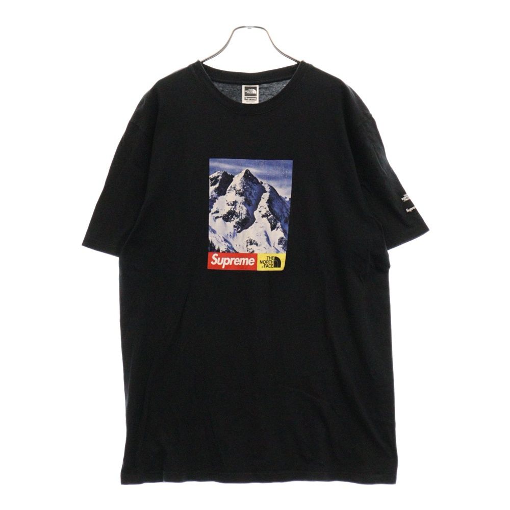 SUPREME (シュプリーム) 17AW ×THE NORTH FACE Mountain ザノースフェイス 雪山プリント 半袖Tシャツ ブラック