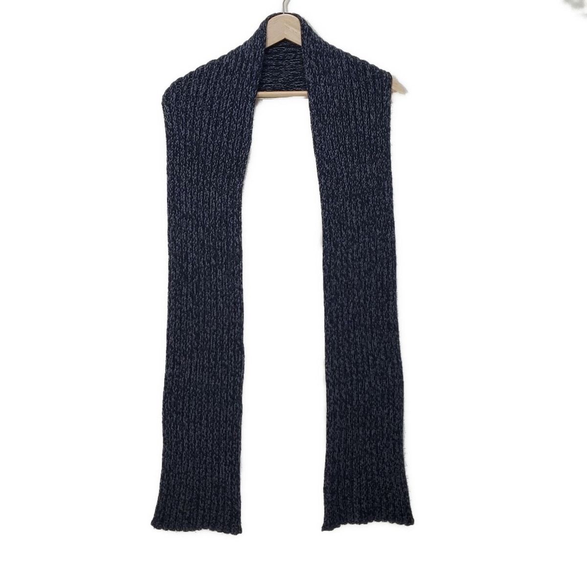 PaulStuart ポールスチュアート マフラー - ネイビー×グレー ウール