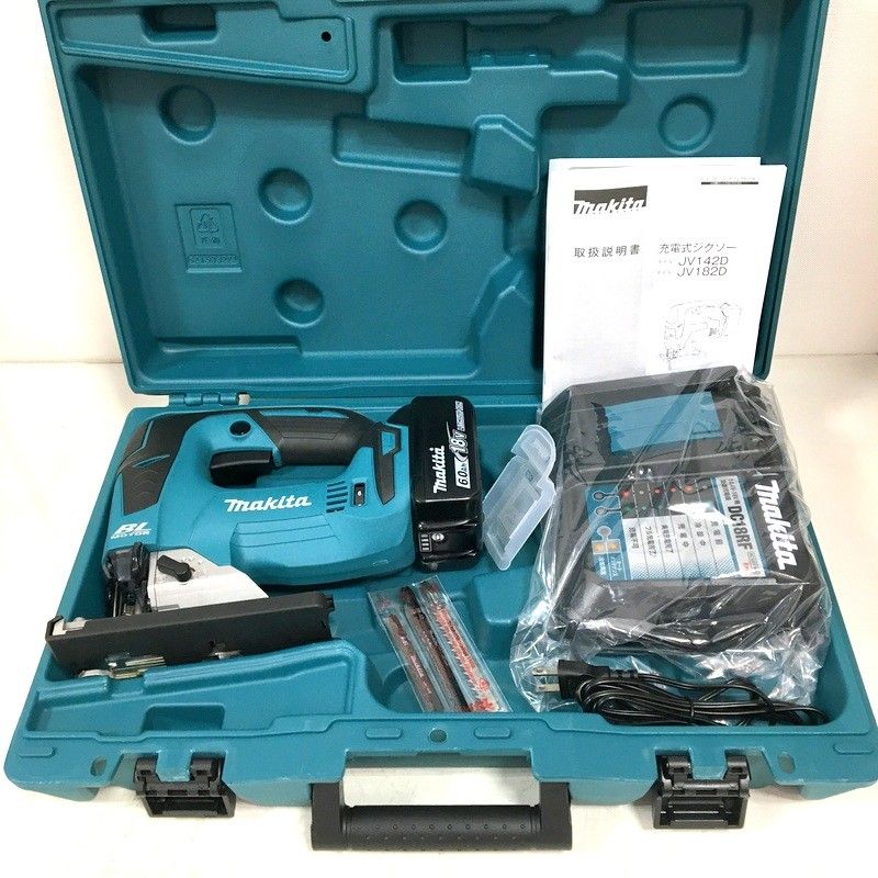 未使用 makita マキタ充電式ジグソー JV182DRG 18V 6.0Ah バッテリー1 