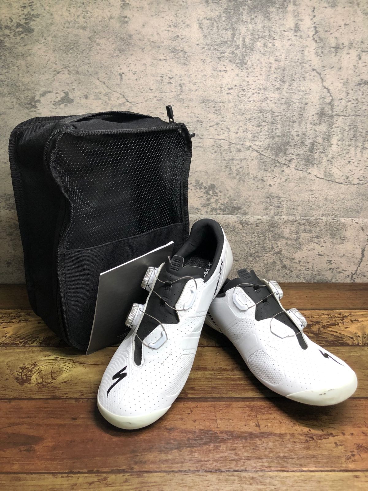 IW317 スペシャライズド SPECIALIZED S-WORKS TORCH WHITE TEAM SHOE ビンディングシューズ SPD-SL 白 EU39.5