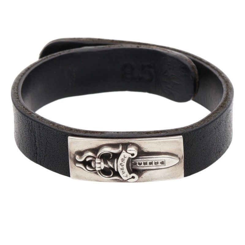 クロムハーツ　カフプレートダガー　レザーブレスレット クロムハーツ CUFF PLATE DAGGER/カフプレートダガー レザー