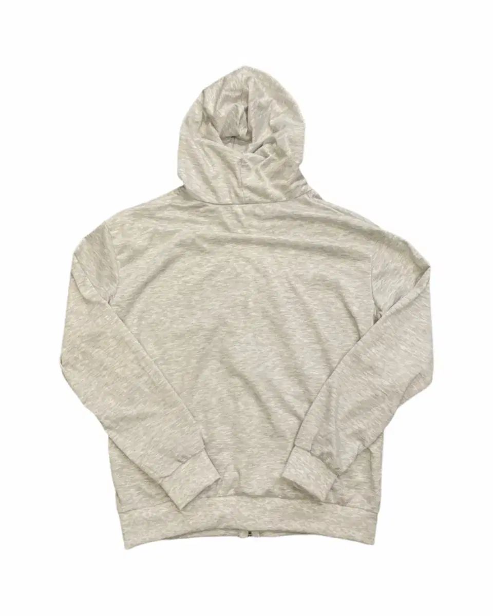 プリンティング ストライプ ジップアップパーカー フード付き グレー