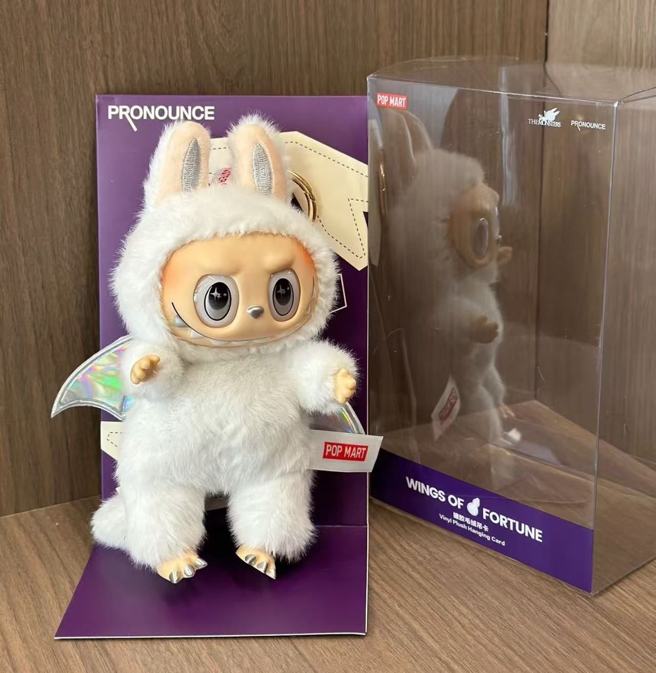 ZIMOMO ジモモ ぬいぐるみ キーホルダー LABUBU ホワイト デビル
