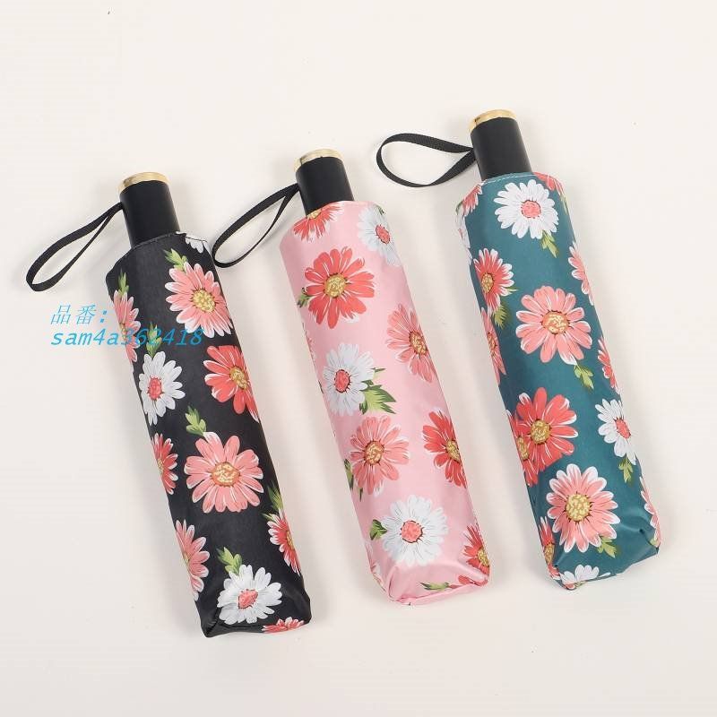 傘晴雨兼用花三つ折り焼け止めUVカット日傘 am4a362418