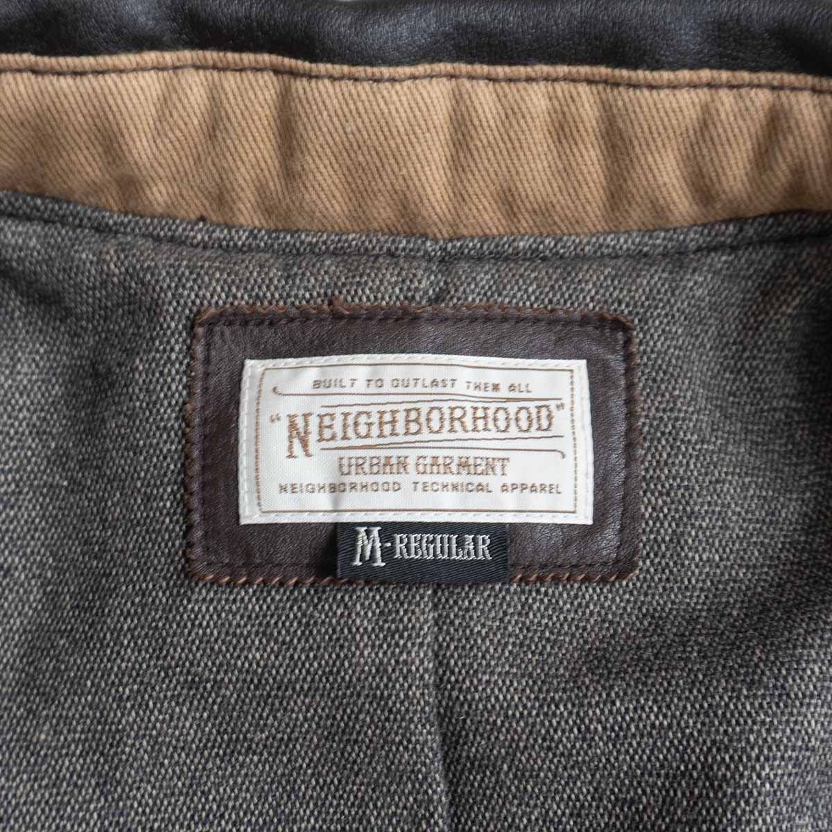 美品】NEIGHBORHOOD【HUDSON】M ホースハイド レザー カーコート 