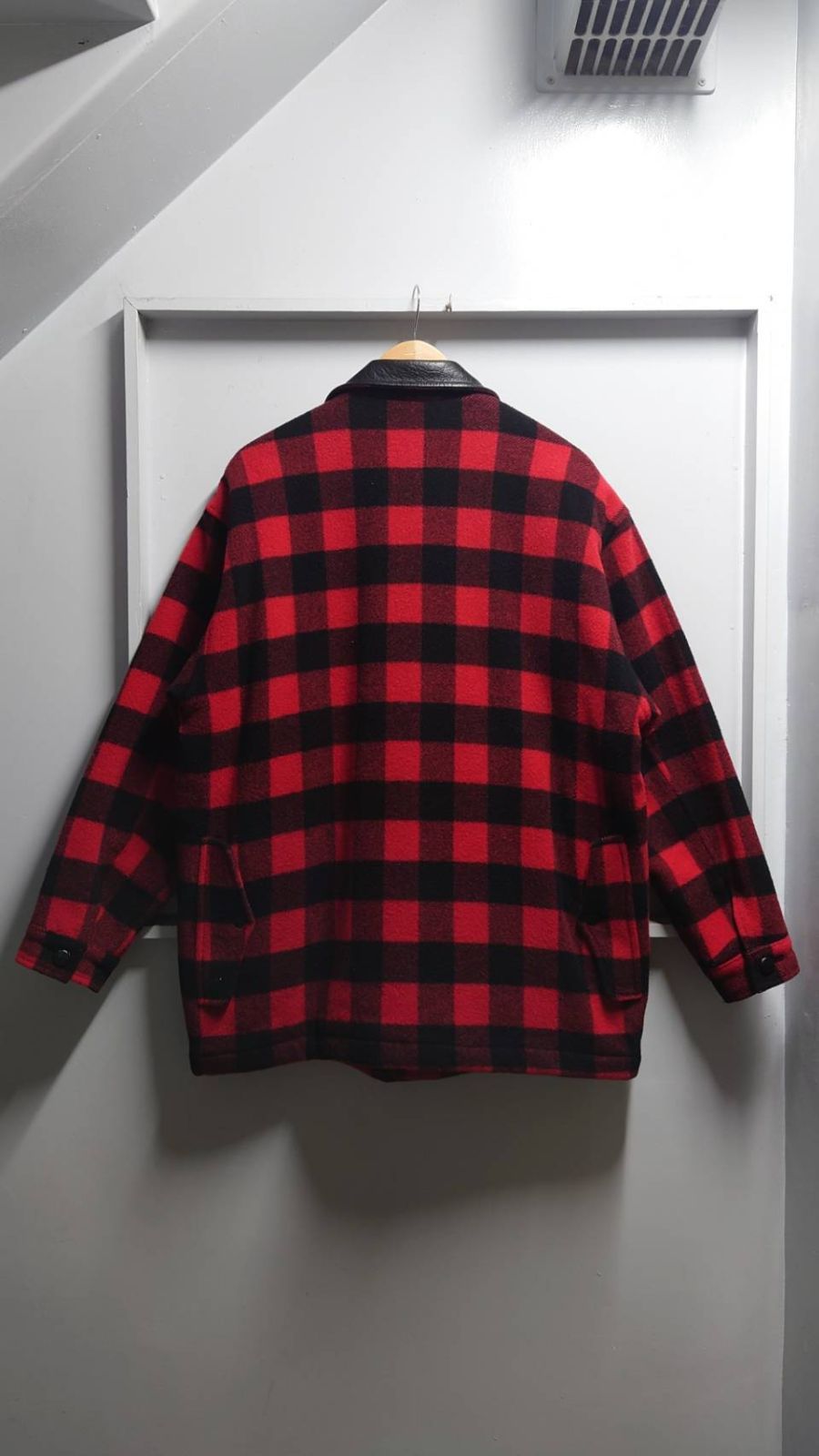 70's CHAPS RALPH LAUREN 襟レザー ウール ハンティング