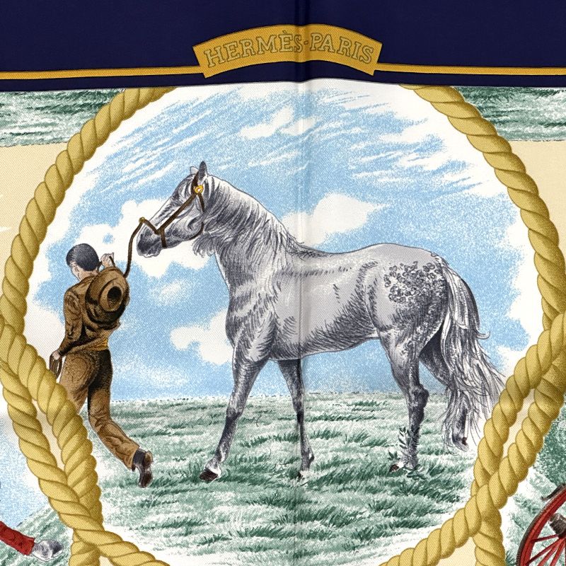 エルメス HERMES スカーフ カレ90 Auteuil en Mai オートゥイユの5月