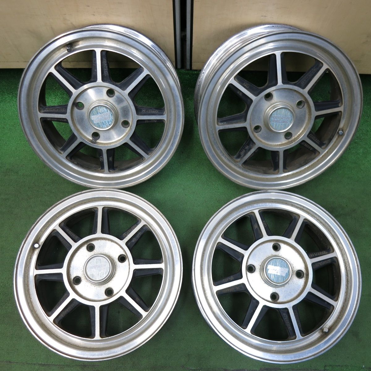 [送料無料] 4本価格HAYASHI RACING 14インチ ホイール 14×5JJ ハヤシ レーシング カプチーノ 等 PCD114.3/4H5032110SYホ