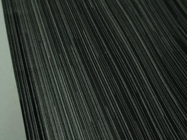 平和屋本店□極上 夏物 本塩沢 夏塩沢 やまだ織 縞 曽根マツエ作 証紙  