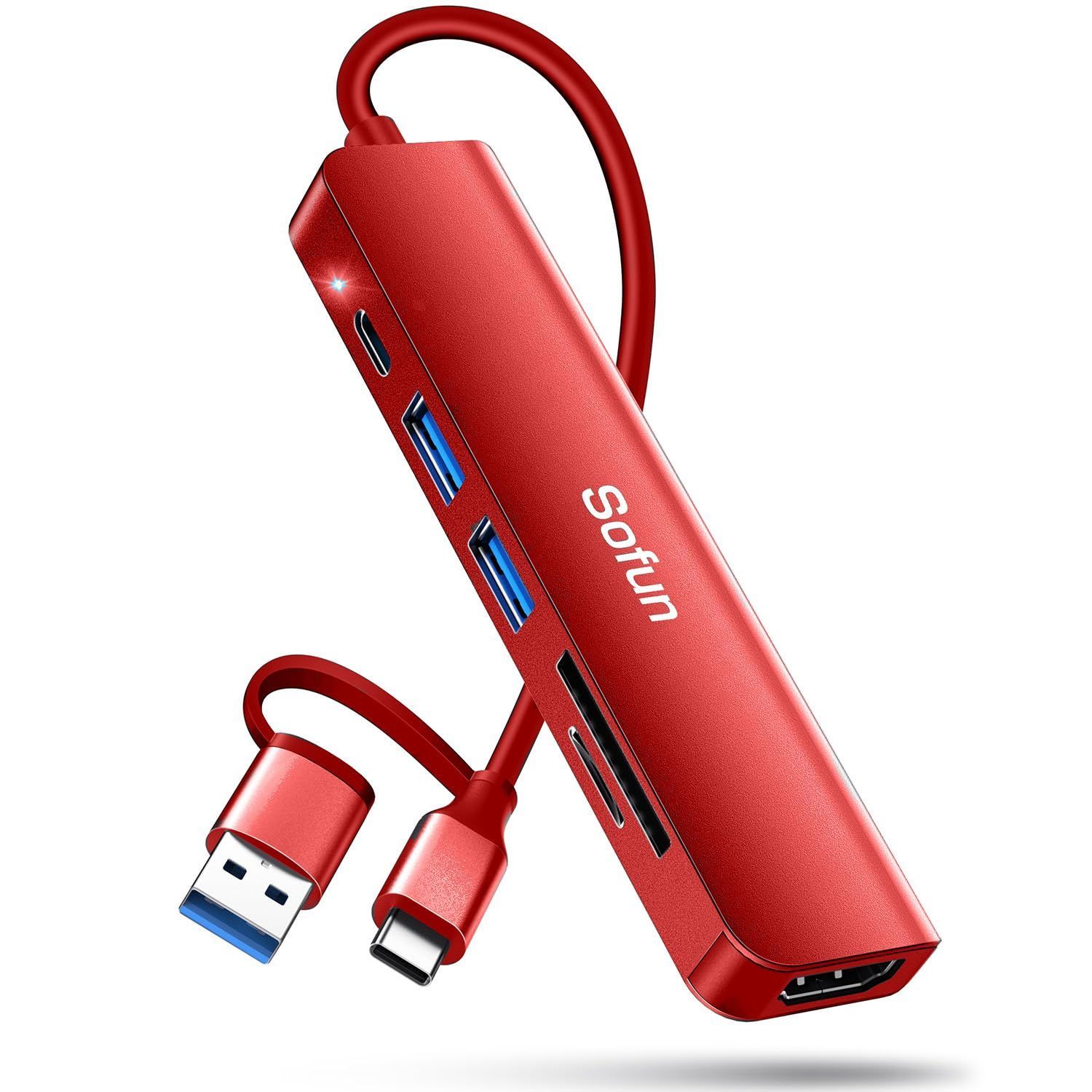 在庫 USB ハブ Type-C 5Gbps高速転送 6-in-1多機能 USB Hub USBハブ 4K USB HDMI 変換 PD100W充電対応 バスパワー 軽量 USB C スリム設計 USB-C|USB-Aポート搭載 Windows M