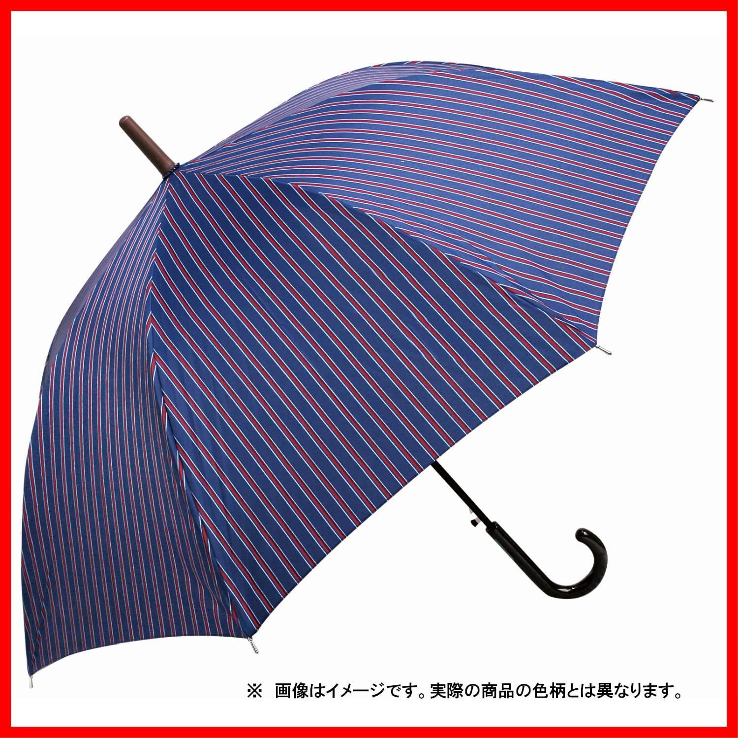 数量 ジャンプスリム 60 cm 耐風骨 縦ストライプ 長傘 ベージュ 宮嶋 13600