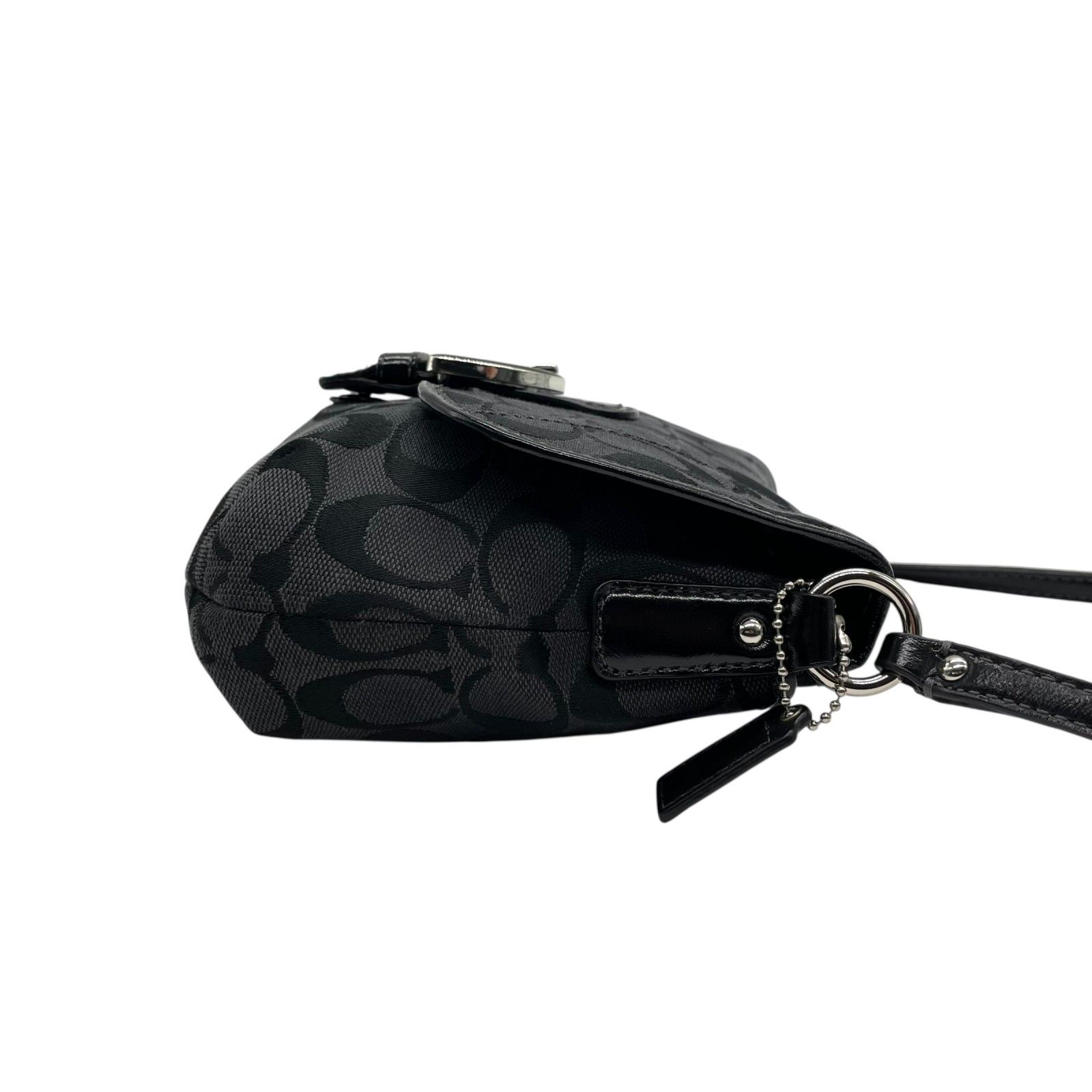 美品 コーチ COACH ソーホー シグネチャー ショルダーバッグ 黒 