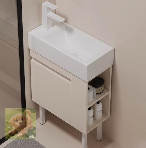 洗面ボウル 洗面台 高さ80CM セラミック手洗い器 陶器 ロッカー付 洗面化粧台 独立洗面台 収納 キャビネット 温水 冷水栓付