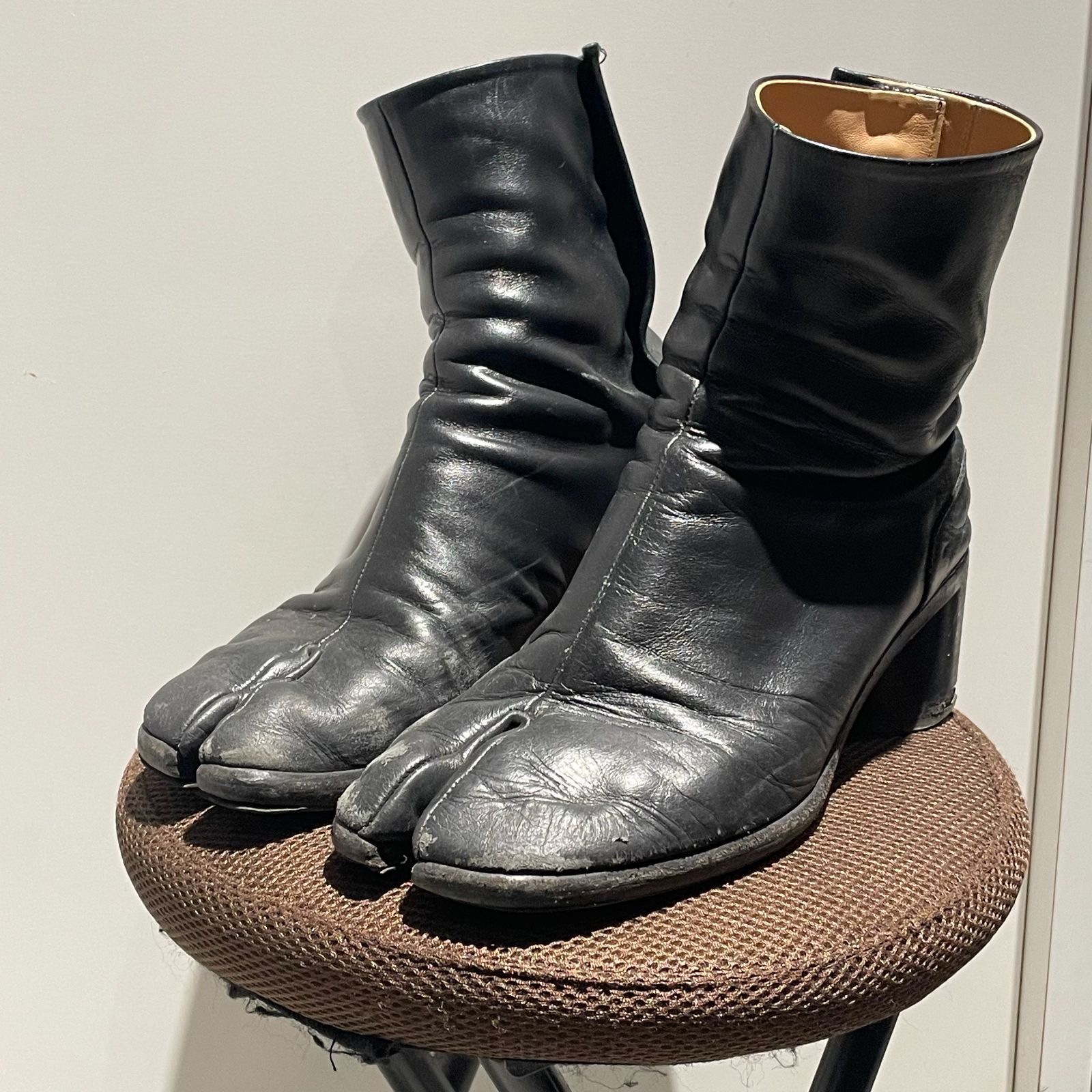 Maison Margiela 足袋ブーツ　レザー　ヒール　筒 SIZE40 約25cm 【表参道t0】