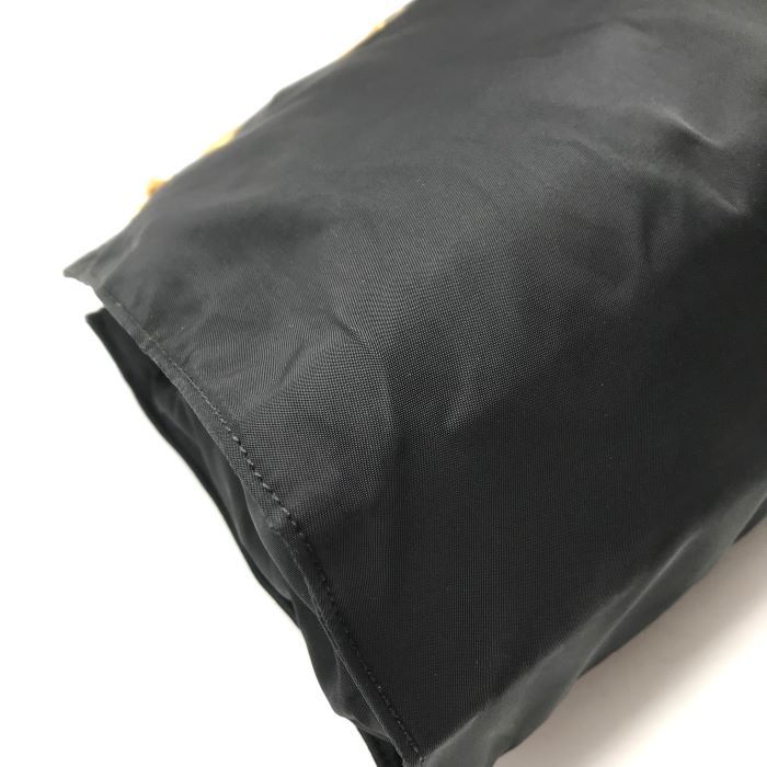 良品 PRADA プラダ 三角ロゴ プレート ナイロン チェーン ハンド