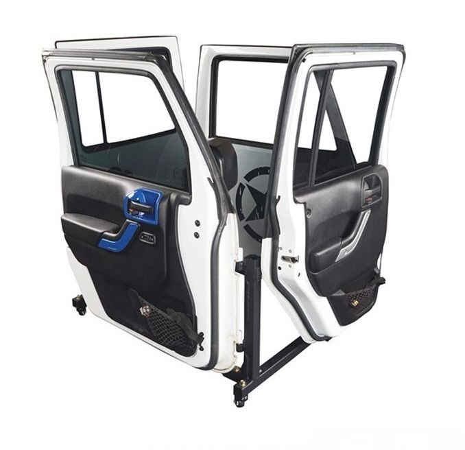 ジープ ラングラー TJ JK JL JT グラディエーター対応 可動式ドア収納スタンド 固定ラック 前後ドア用