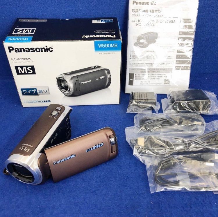 【週末特価】ビデオカメラ Panasonic HC-W590MS-TJ ブラウン