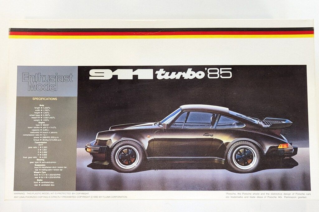 Porsche 911 turbo '85 1/24 スケールモデル プラモデル ポルシェ 911 ターボ `85 (プラモデル) - ホビーサーチ カーモデル