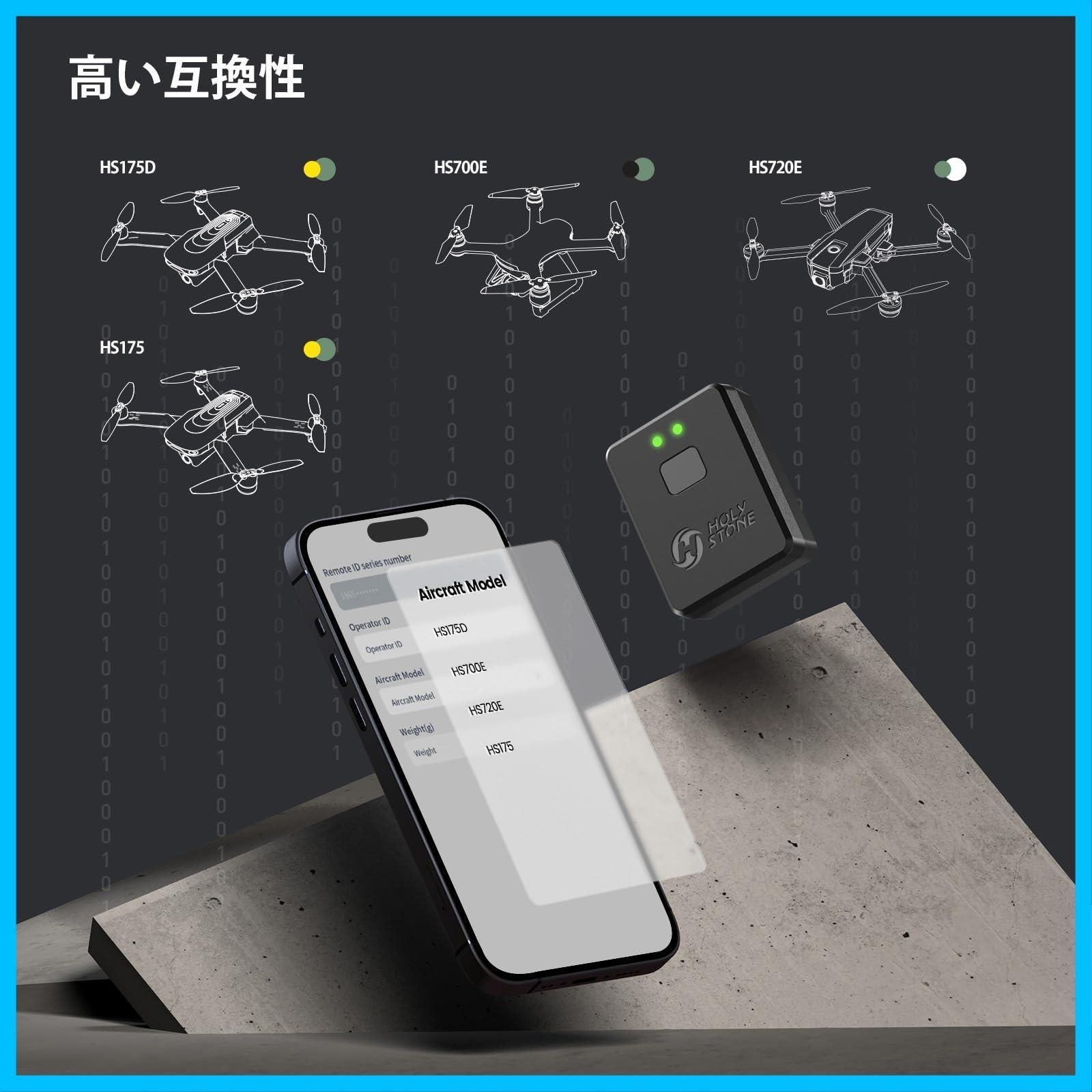 新着商品 外付け 発信機 ドローン登録制度対応 リモートID 国土交通省 対応モデル 13.9g 5時間動作時間 内蔵式バッテリー 日本語取扱説明書 Stone ベルクロ付き 技適認証済み 100g以上ブラシレスモータードローンに対応 HS175 HS175 IMPECCABLEHEALTHCARESERVICES_COM