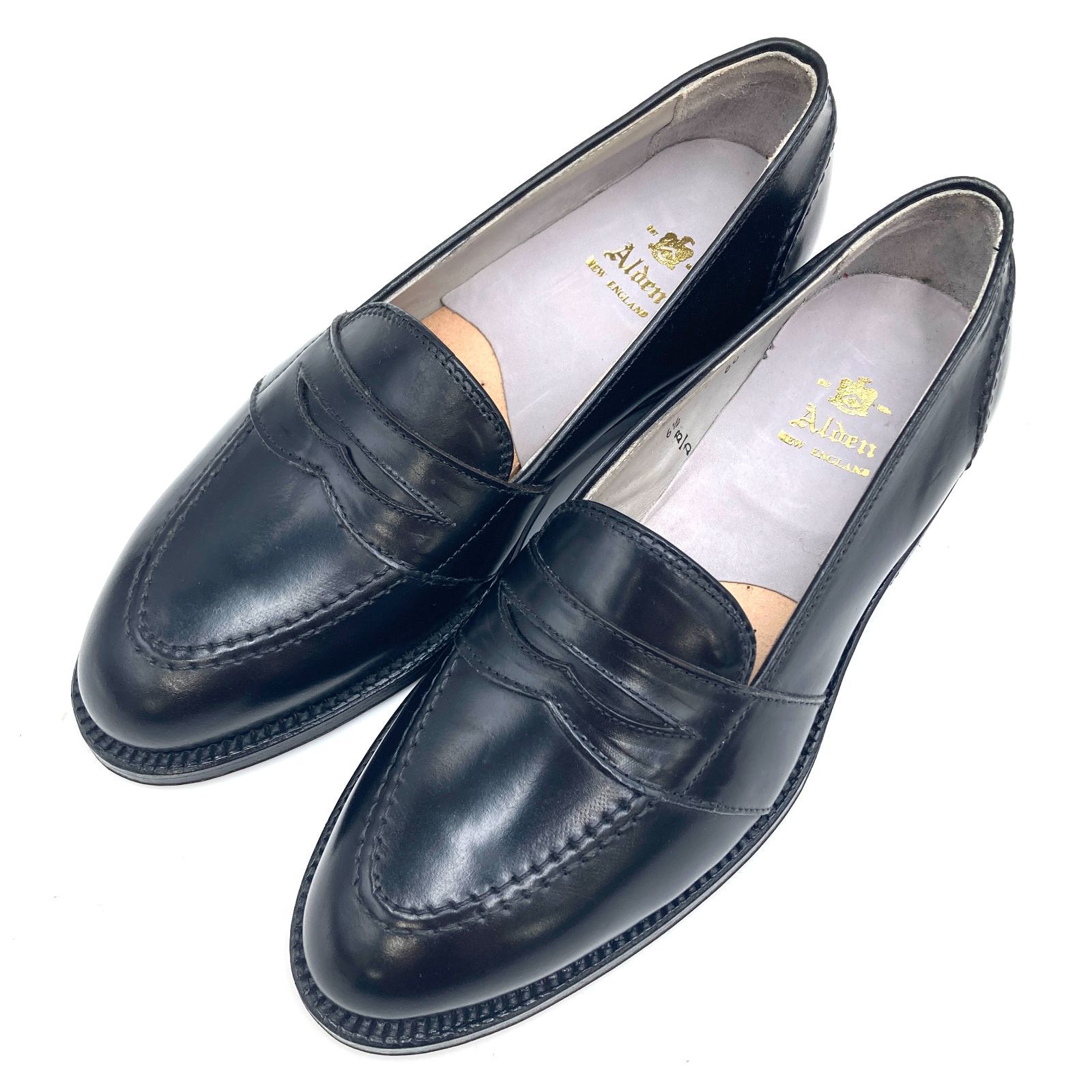 ALDEN ペニーローファー コードバン 6 1/2 シューズ ブラック