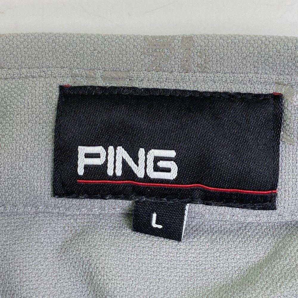 サイズ：L PING ピン 2024年モデル 半袖ポロシャツ 総柄 グレー系 [240101454156] ゴルフウェア メンズ ストスト サイズ：L PING ピン 2024年モデル 半袖ポロシャツ 総柄 グレー