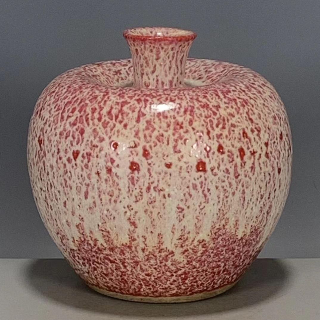 大清雍正窯変釉苹果尊賞瓶 景徳鎮 陶磁器 装飾品 現代工芸品