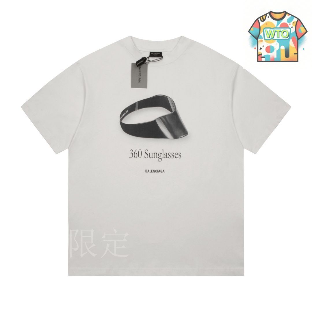 BALENCIAGA 50-50 Tシャツ 個性的 カラーコントラスト デザイン BALENCIAGA(バレンシアガ) 24SS Paris Moon Oversized Tee