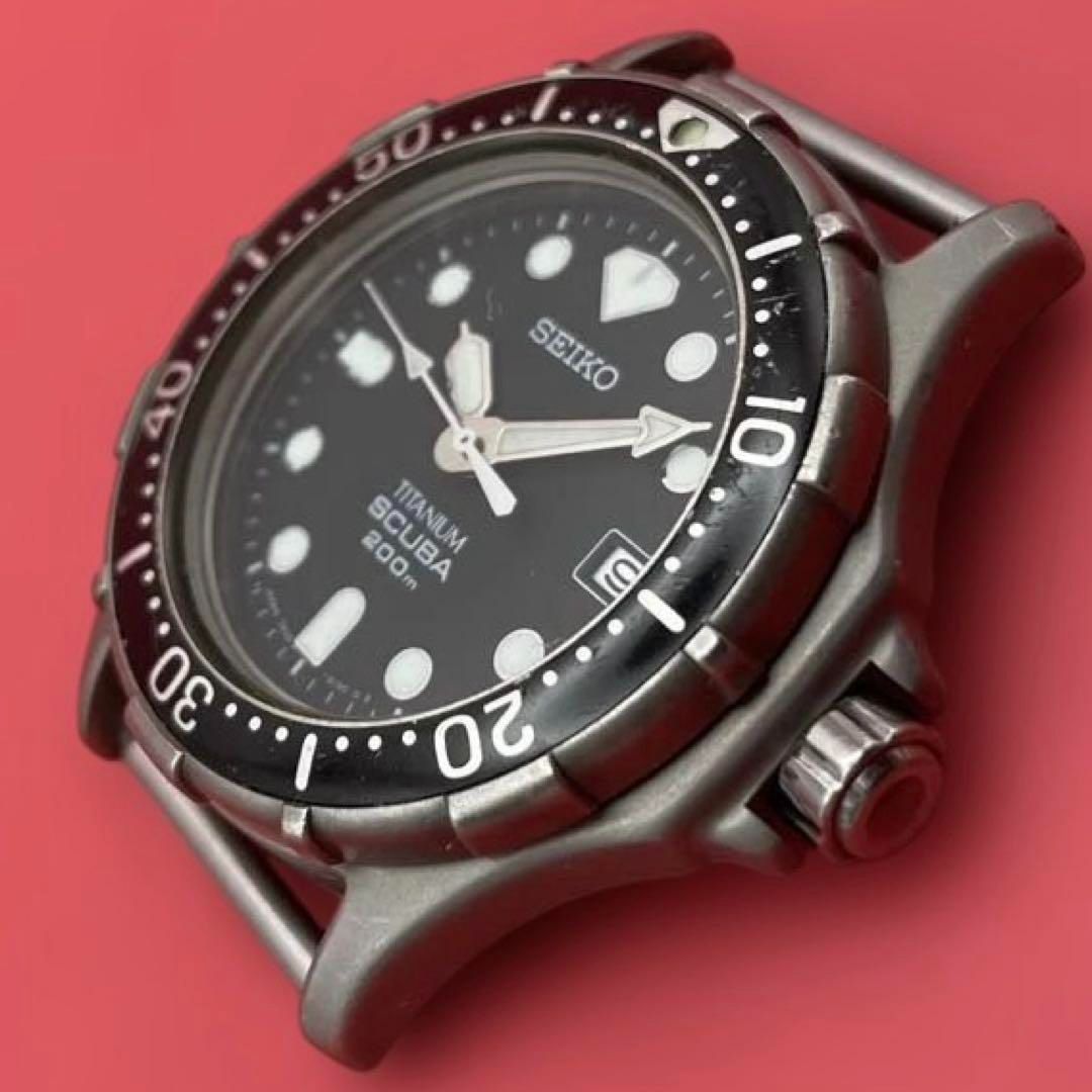 極美品　セイコー　ブラック　7N35-6110 希少　チタン 極美品 セイコー ブラック 7N35-6110 希少 チタン - メルカリ