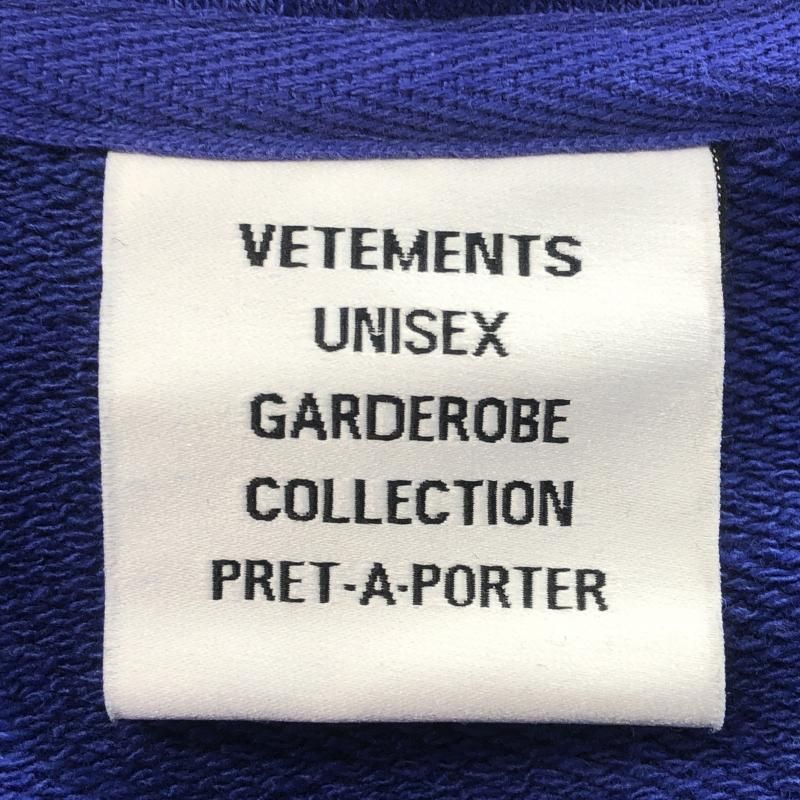 中古】VETEMENTS テープロゴ パーカー S ブルー UE51TR700R ヴェトモン[10] - メルカリ