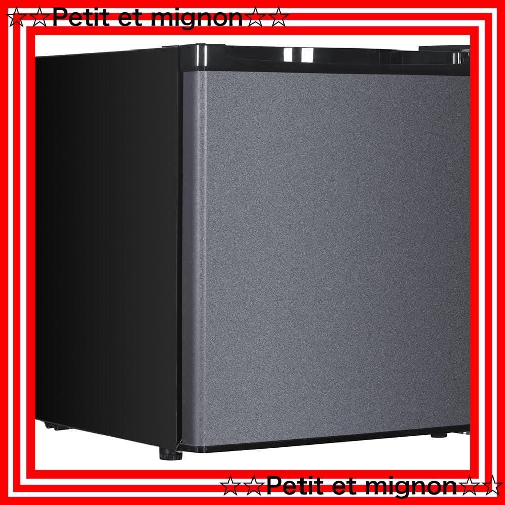 47L 1ドアミニおしゃれな冷蔵庫 グレー
