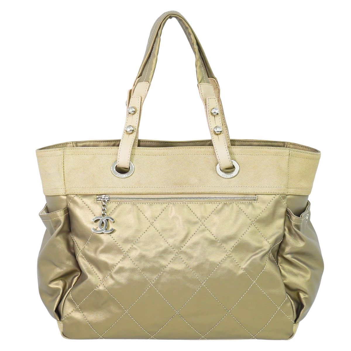 CHANEL シャネル レザー パリビアリッツ ココマーク トートバッグ