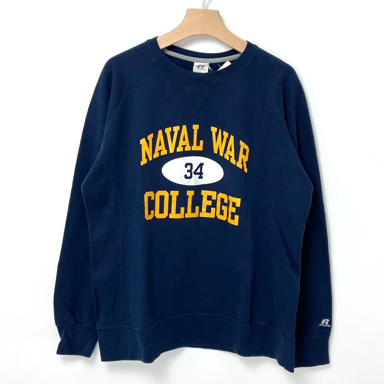 U.S. NAVAL WAR COLLEGE/海軍大学校 ネイビー RUSSELL ATHLETIC/ラッセルアスレチック カレッジスウェットシャツ XLサイズ【SS-0009B-1010】