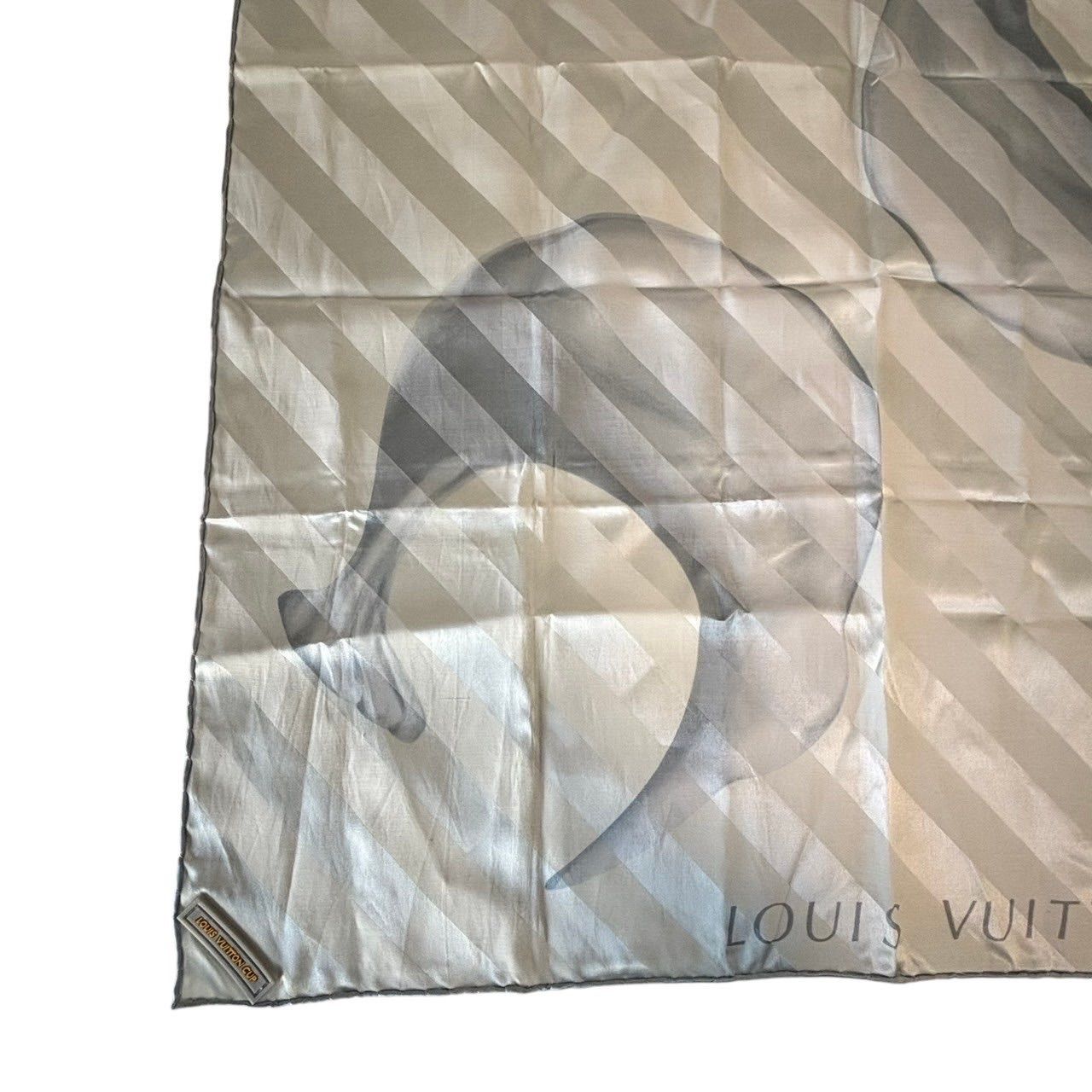 LOUISVUITTON ルイヴィトン カップ 2000 限定 スカーフ グレー
