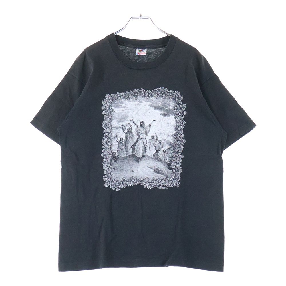 VINTAGE ヴィンテージ 90s ART TEE アート フロントプリント半袖Tシャツ カットソー ブラック
